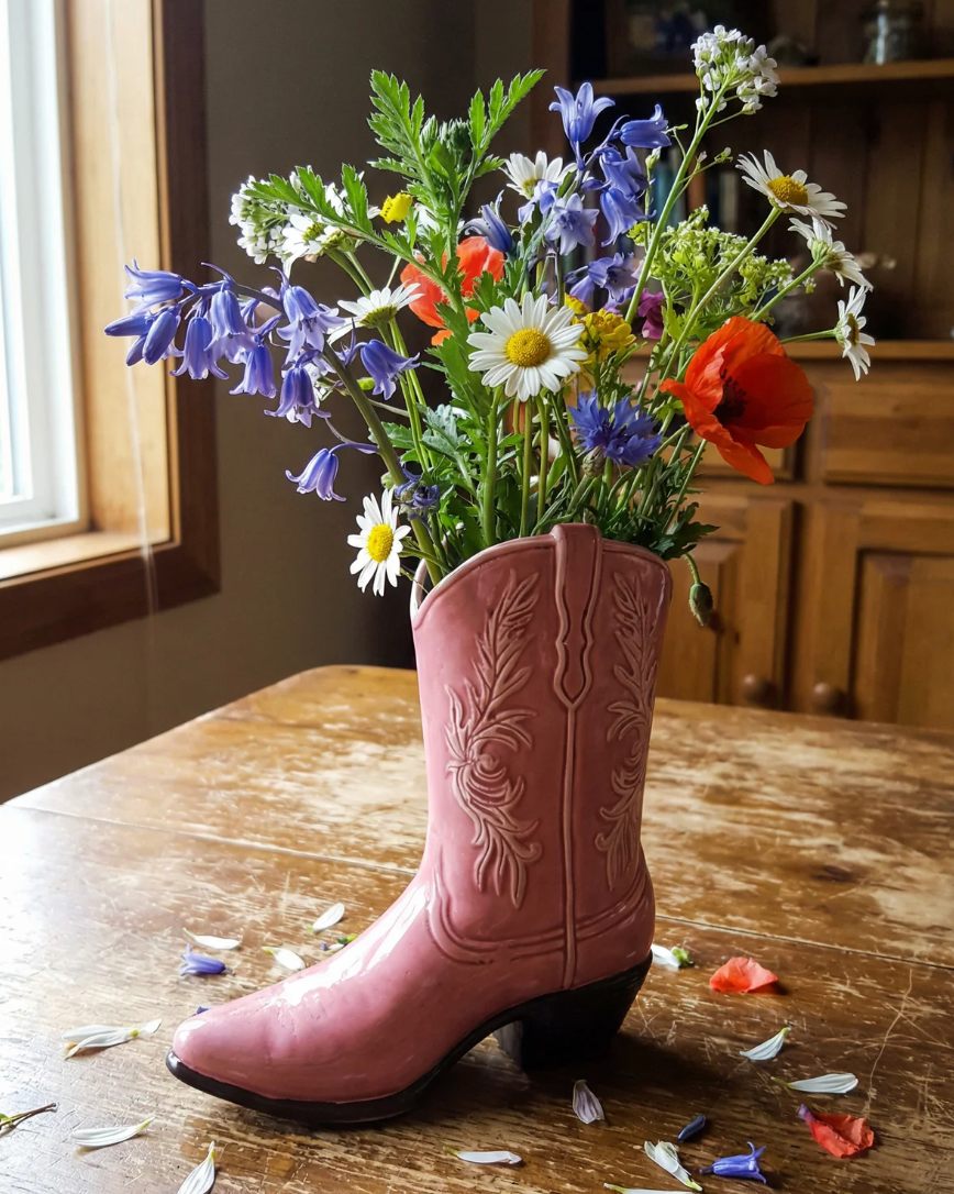 Cowboy Boot Vases