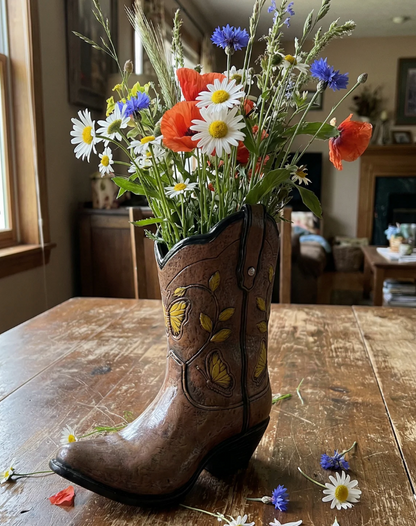 Cowboy Boot Vases