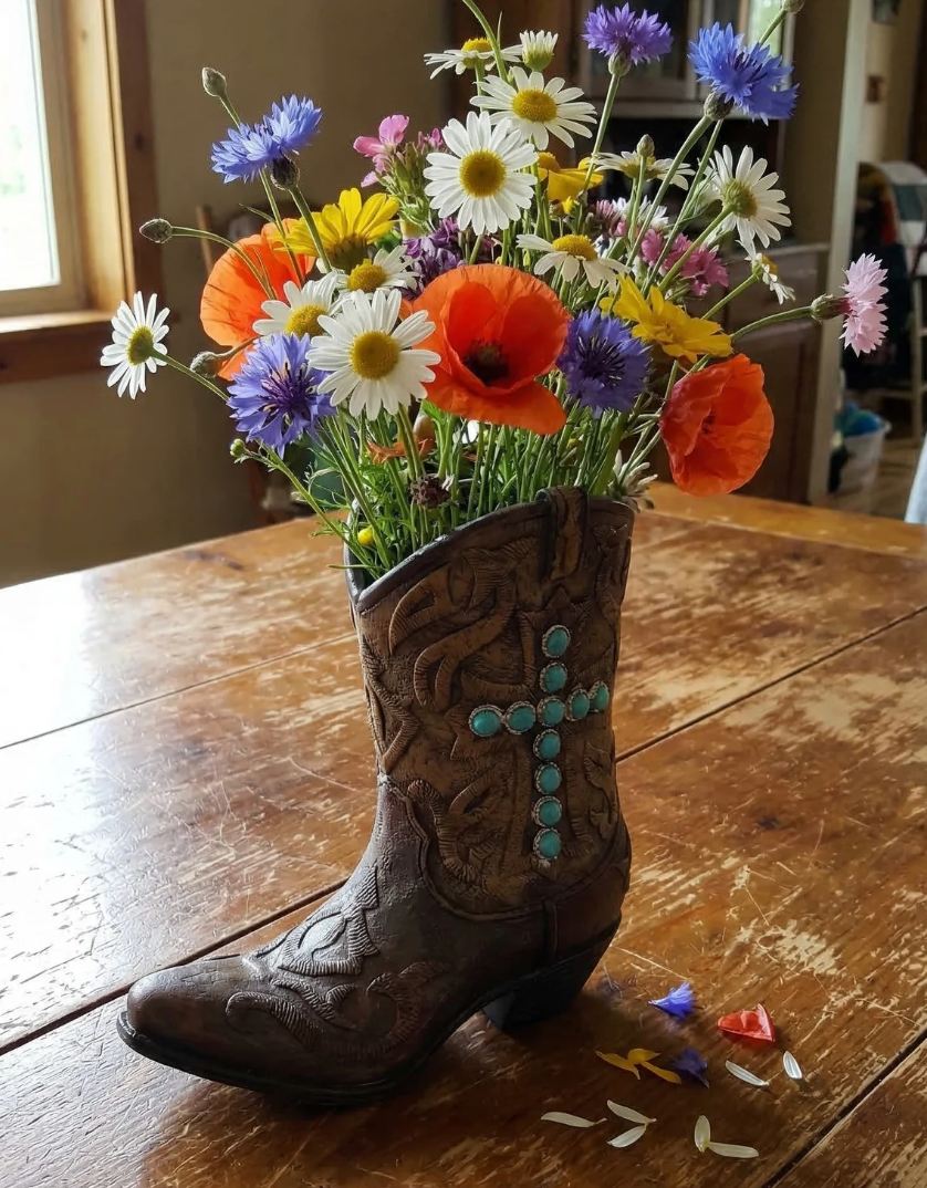 Cowboy Boot Vases